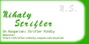 mihaly strifler business card